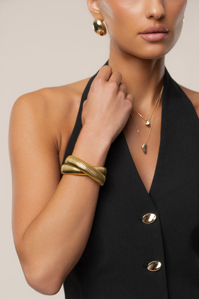 Gold Solina Bracelet Set - Velia