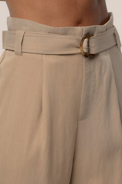 Tan Boundless Belted Cargo Pants - Velia