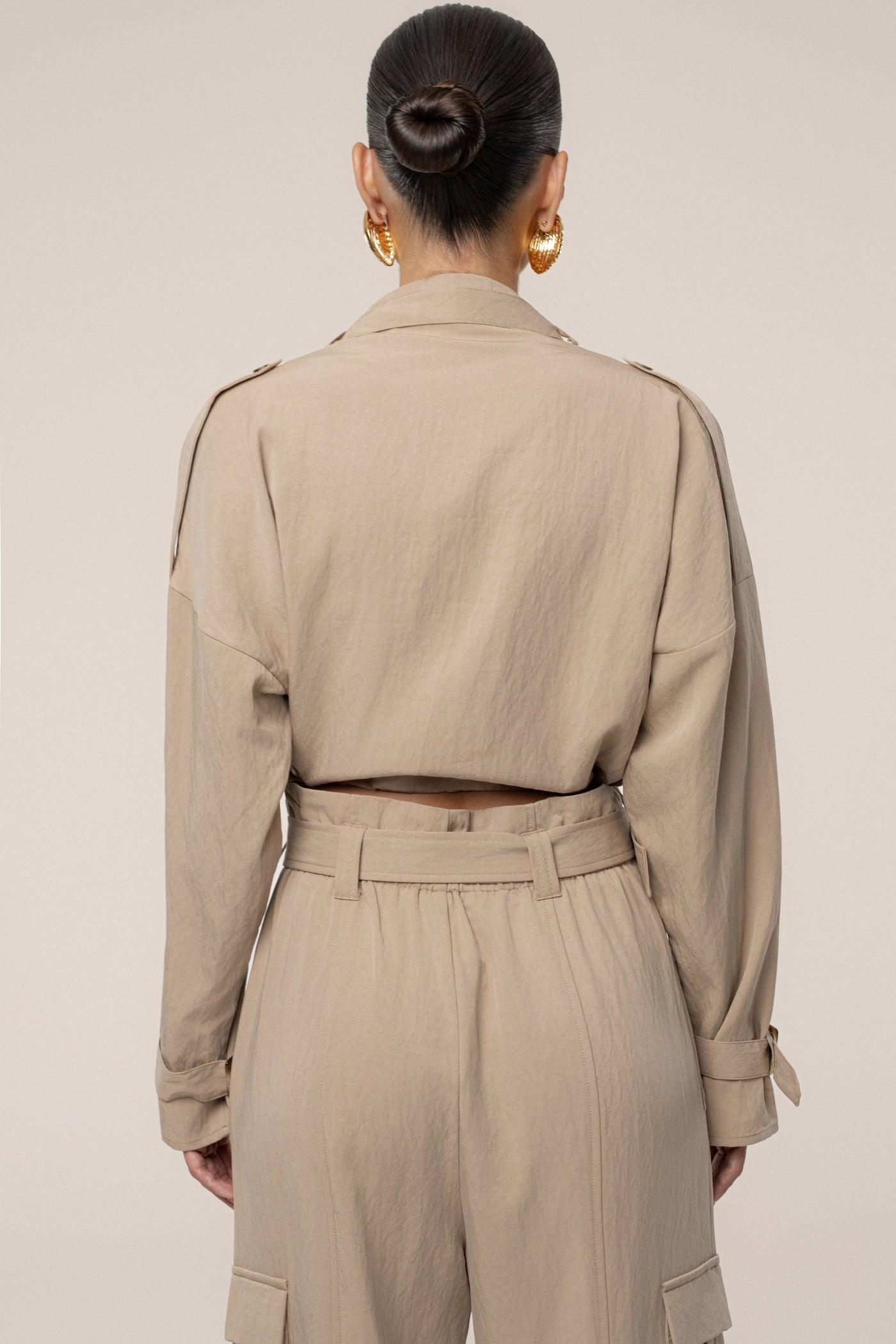 Beige Wanderlust Crop Top - Velia