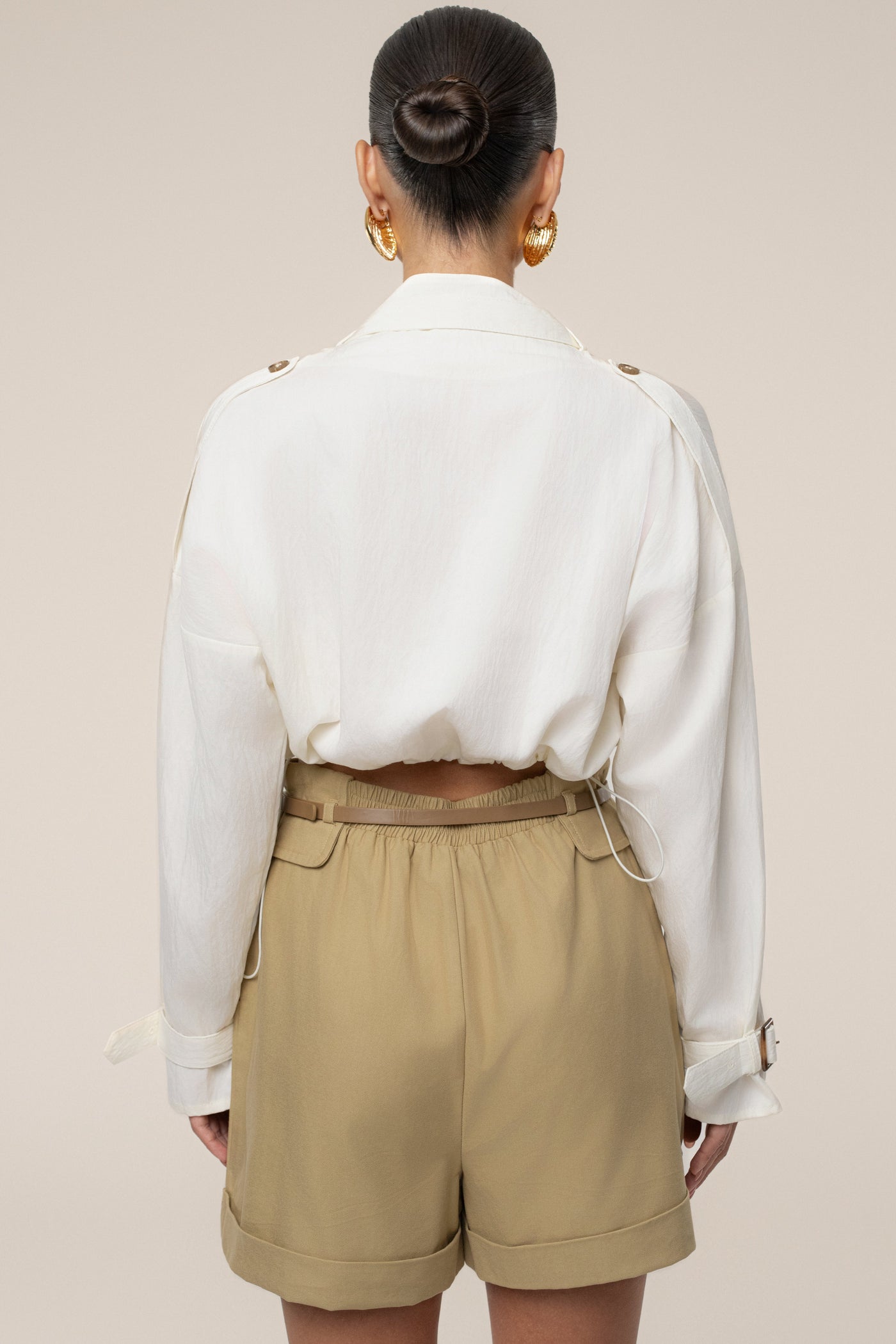 Ivory Wanderlust Crop Top - Velia
