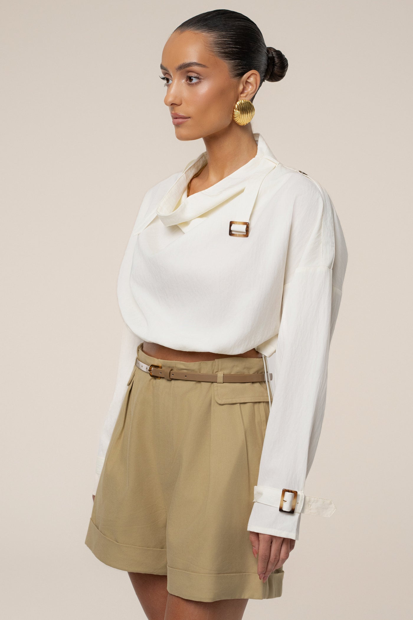 Ivory Wanderlust Crop Top - Velia