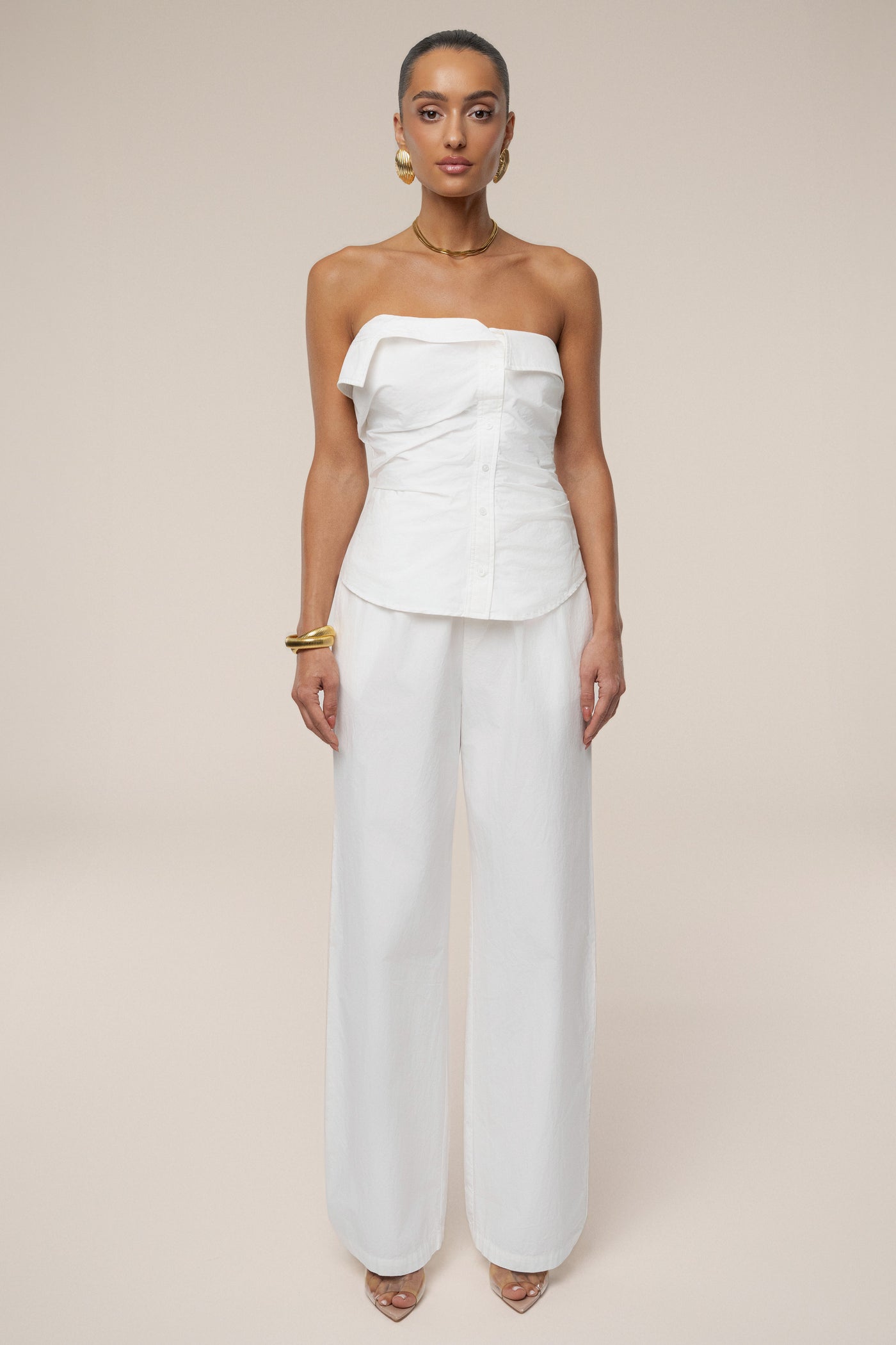 Ivory Riviera Fold Over Top - Velia