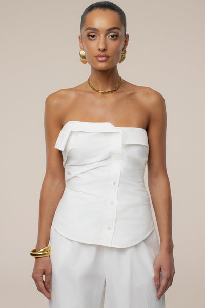 Ivory Riviera Fold Over Top - Velia