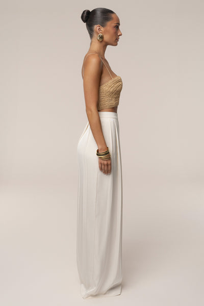 Beige Sail Away Texture Bustier - Velia