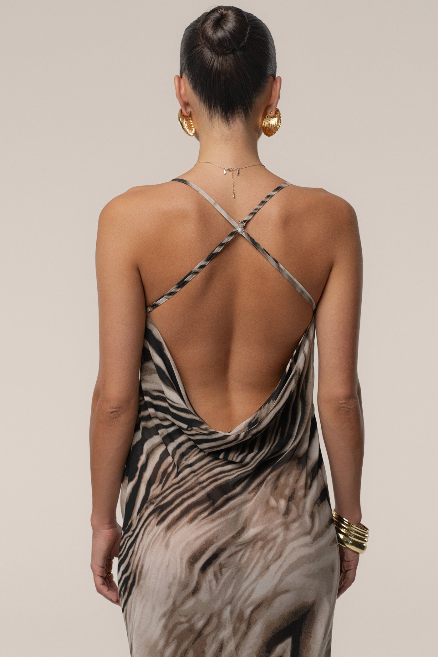 Brown Zebra Print Infinite Journey Maxi Dress - Velia