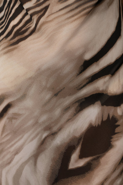 Brown Zebra Print Infinite Journey Maxi Dress - Velia