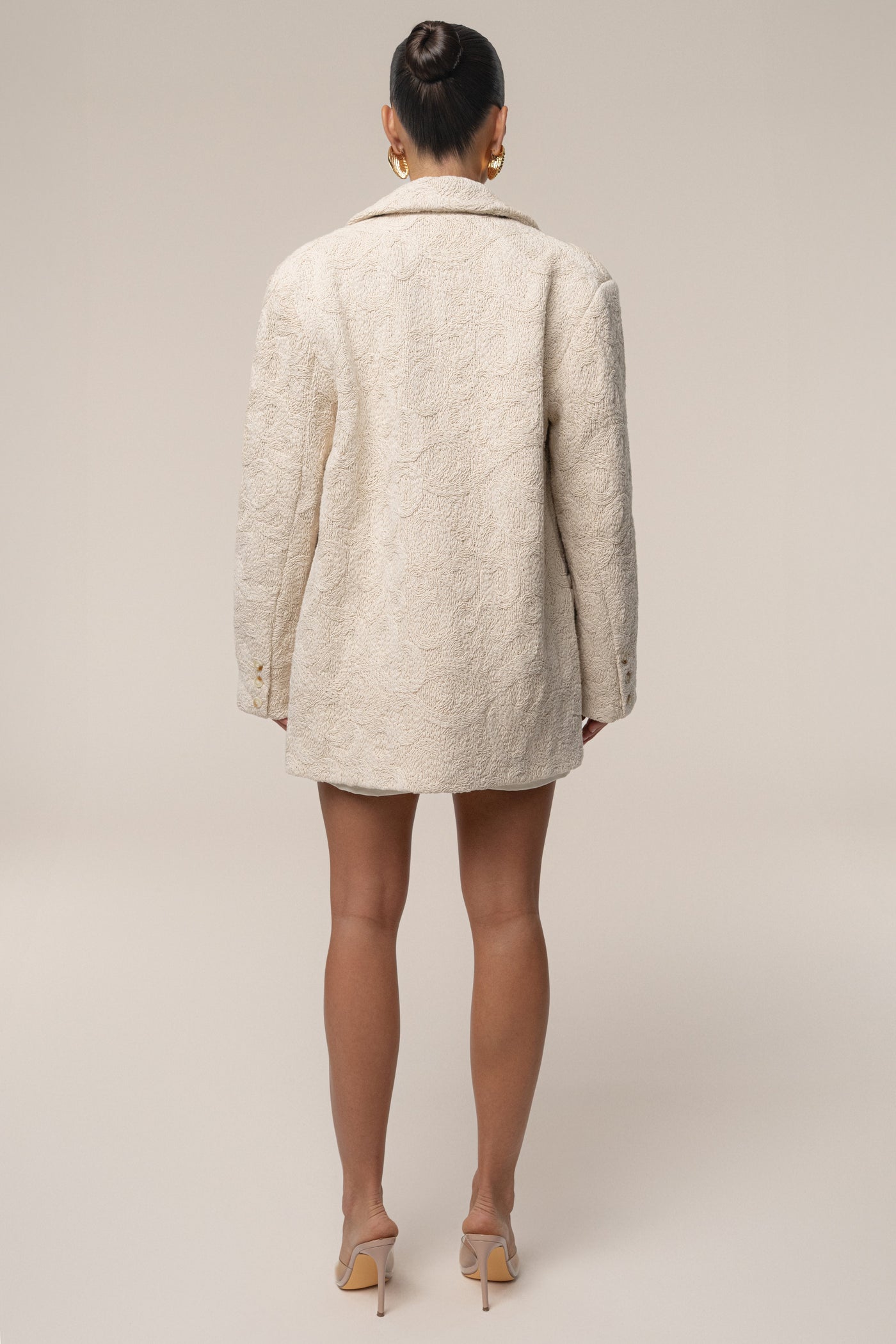 Ecru Avenue Oversize Blazer - Velia
