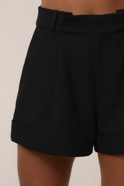 PRE-ORDER Black Soft Breeze Woven Shorts - Velia