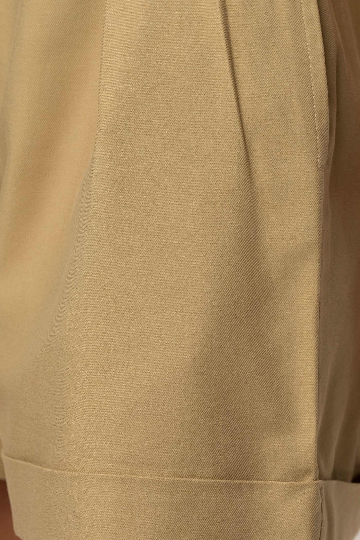 Tan Belted Cargo Shorts - Velia
