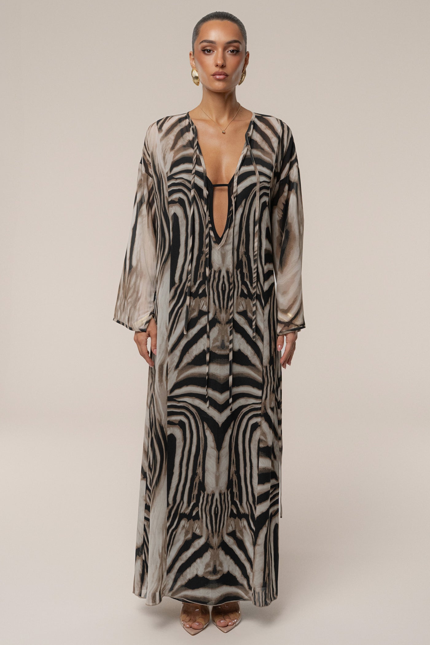 Brown Zebra New Vista Maxi Dress - Velia