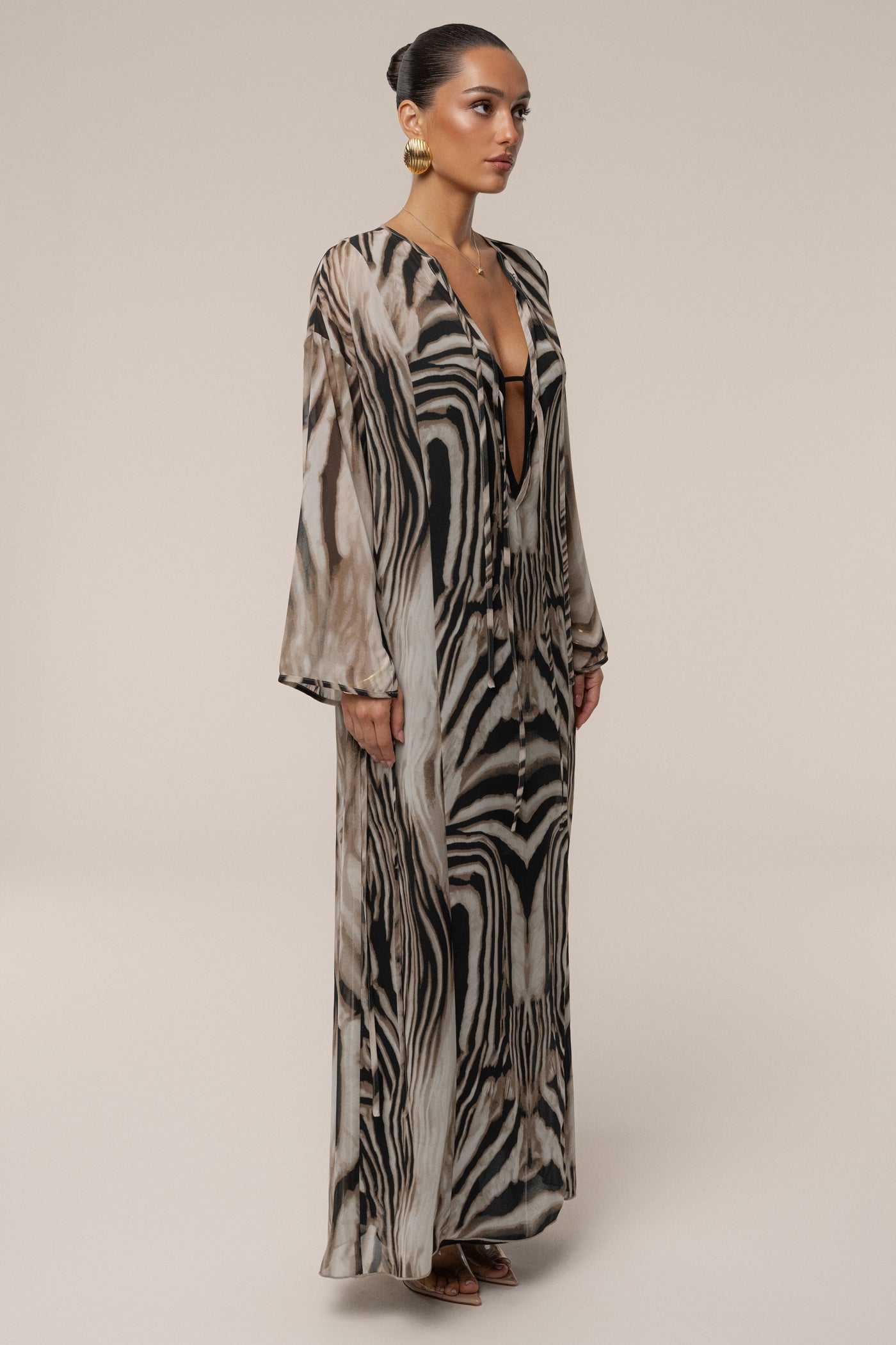 Brown Zebra New Vista Maxi Dress - Velia