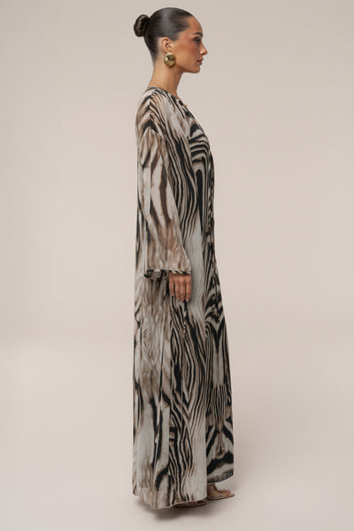 Brown Zebra New Vista Maxi Dress - Velia