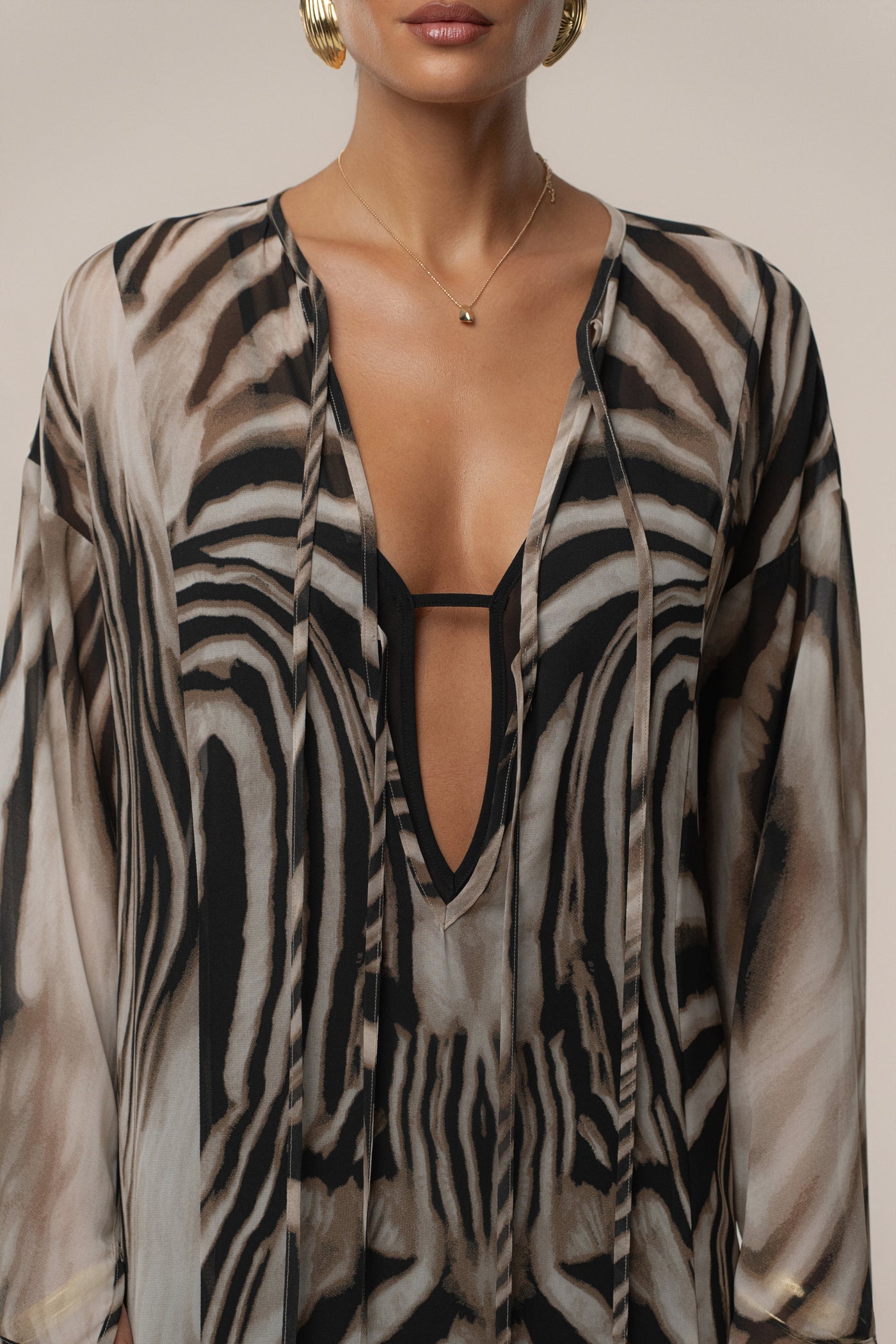 Brown Zebra New Vista Maxi Dress - Velia