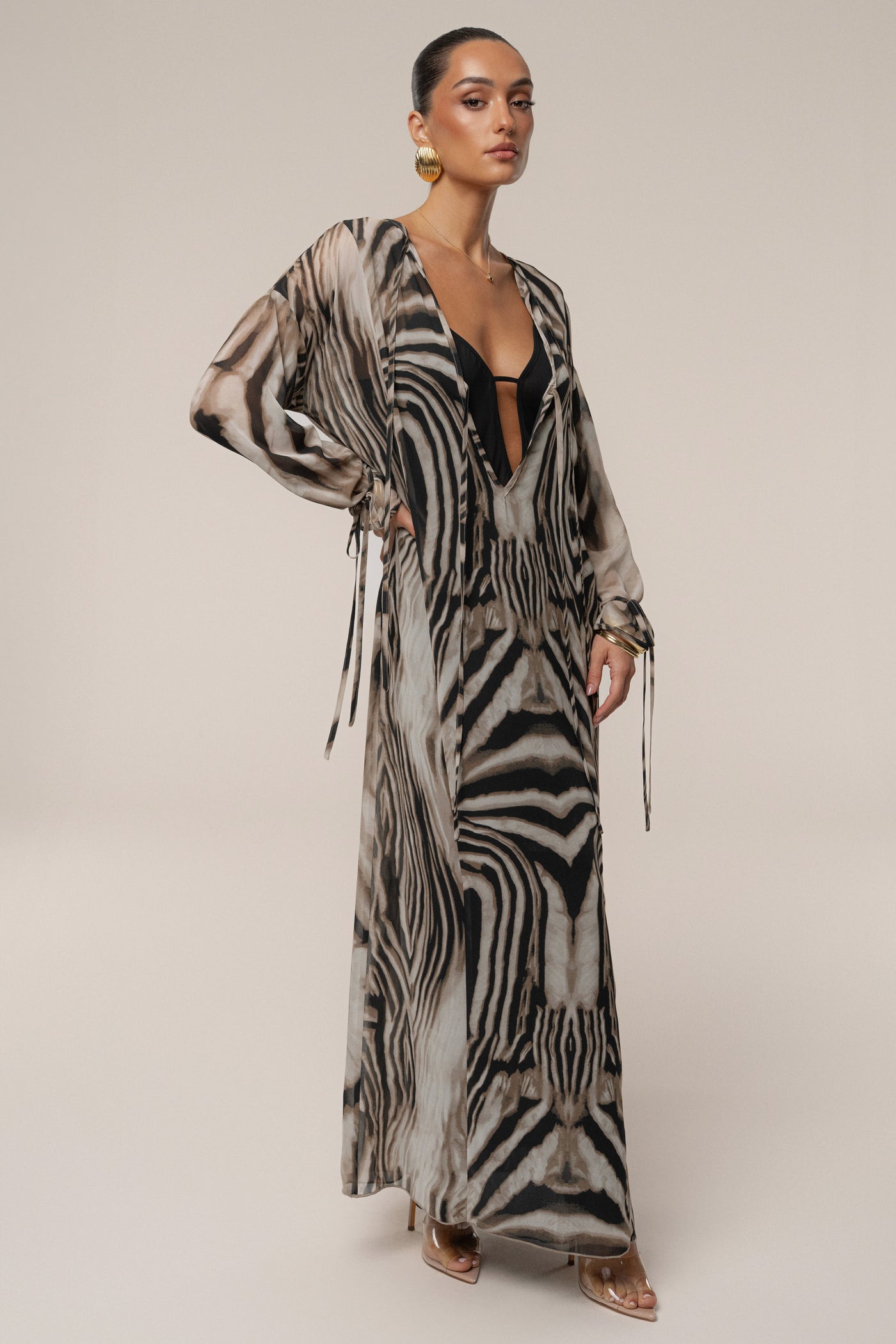 Brown Zebra New Vista Maxi Dress - Velia