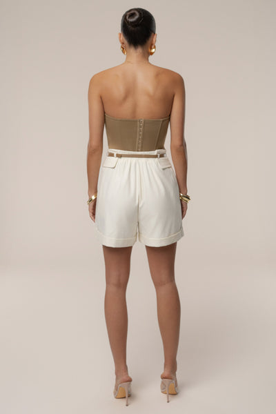Tan Sunset Tides Corset - Velia