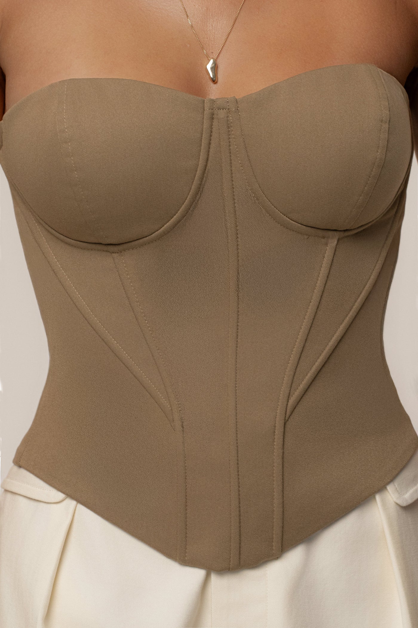 Tan Sunset Tides Corset - Velia