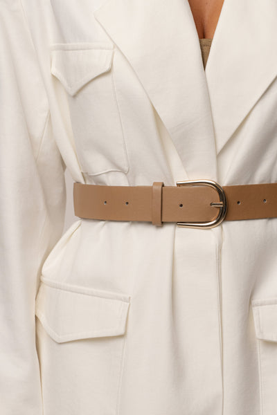 Ivory Precision Woven Blazer - Velia