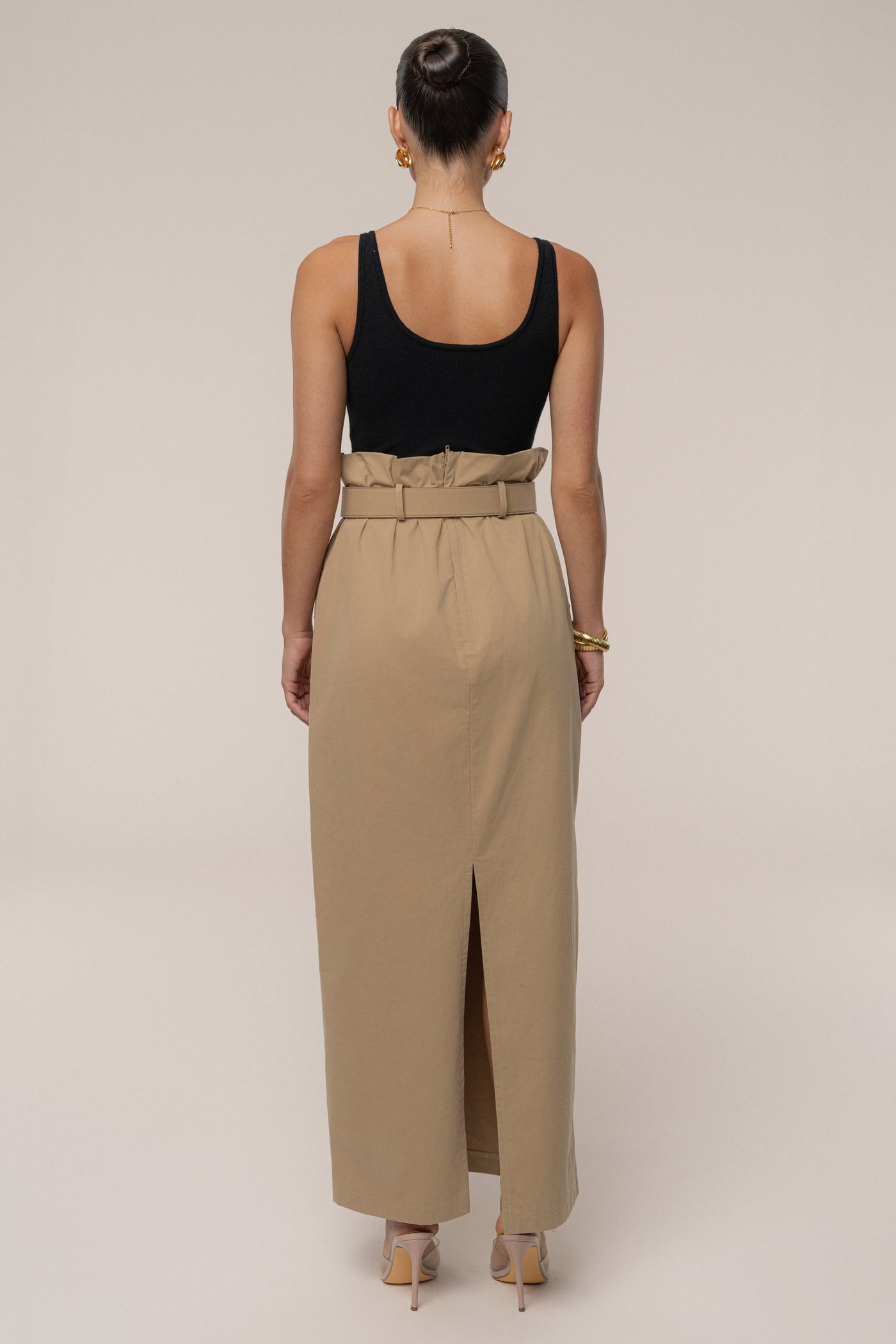 Khaki New Edge Cargo Skirt - Velia