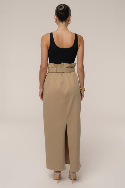 Khaki New Edge Cargo Skirt - Velia