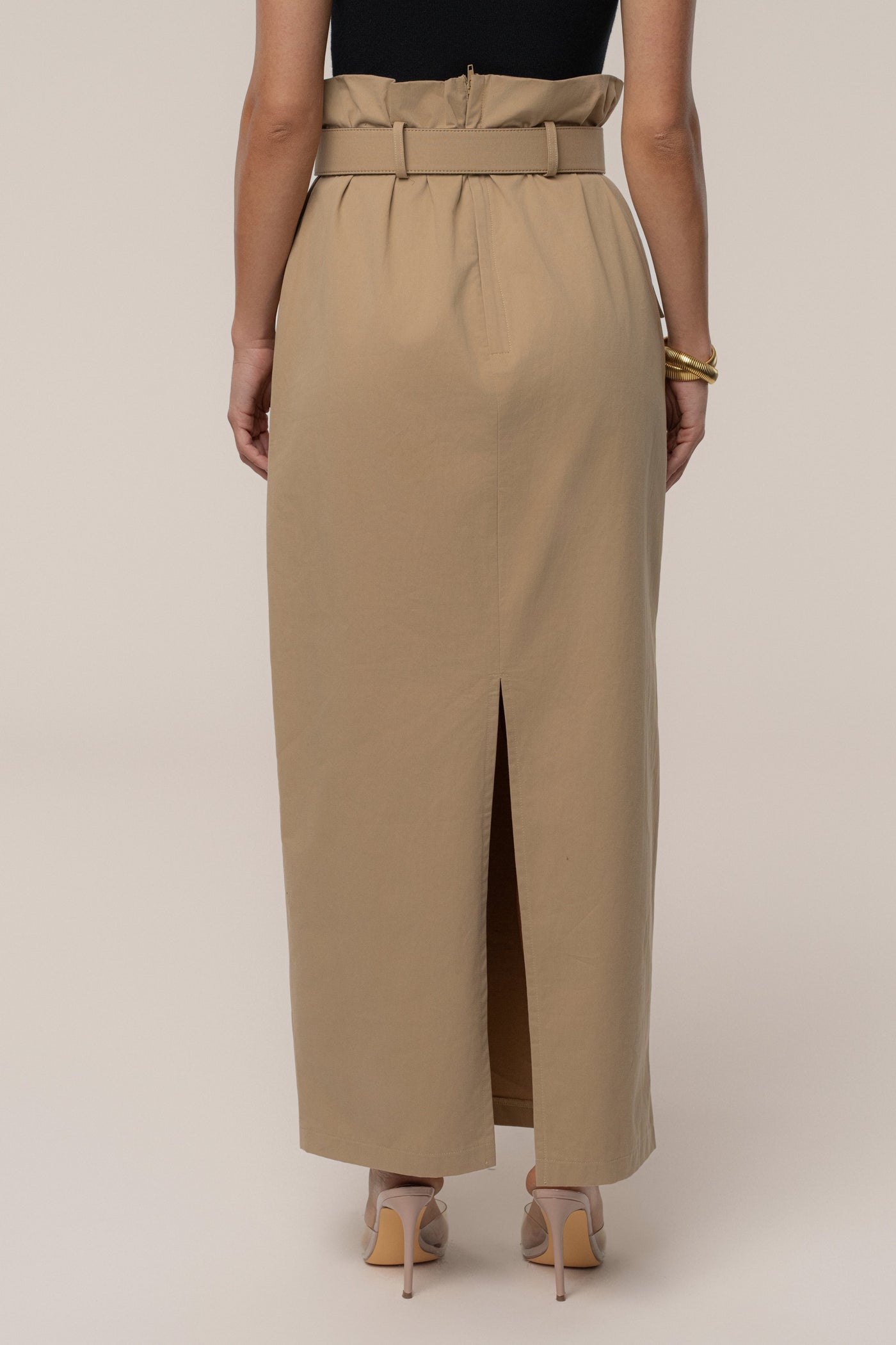 Khaki New Edge Cargo Skirt - Velia