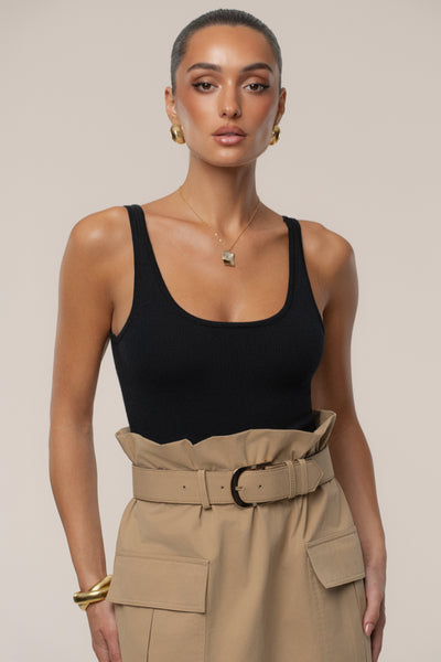 Black Romi Knit Bodysuit - Velia