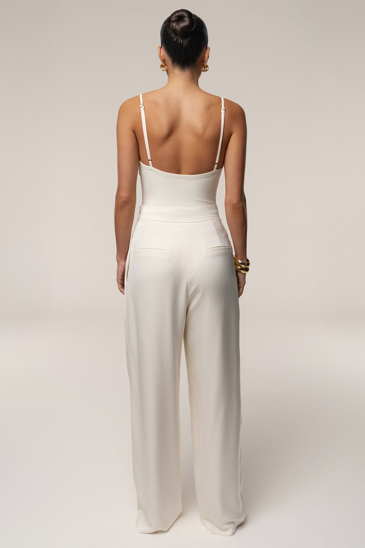 Ivory Aura Embellished Bodysuit - VELIA