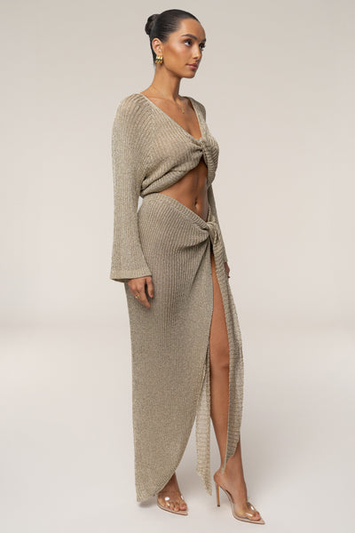 Gold Sunlit Metallic Sarong - VELIA