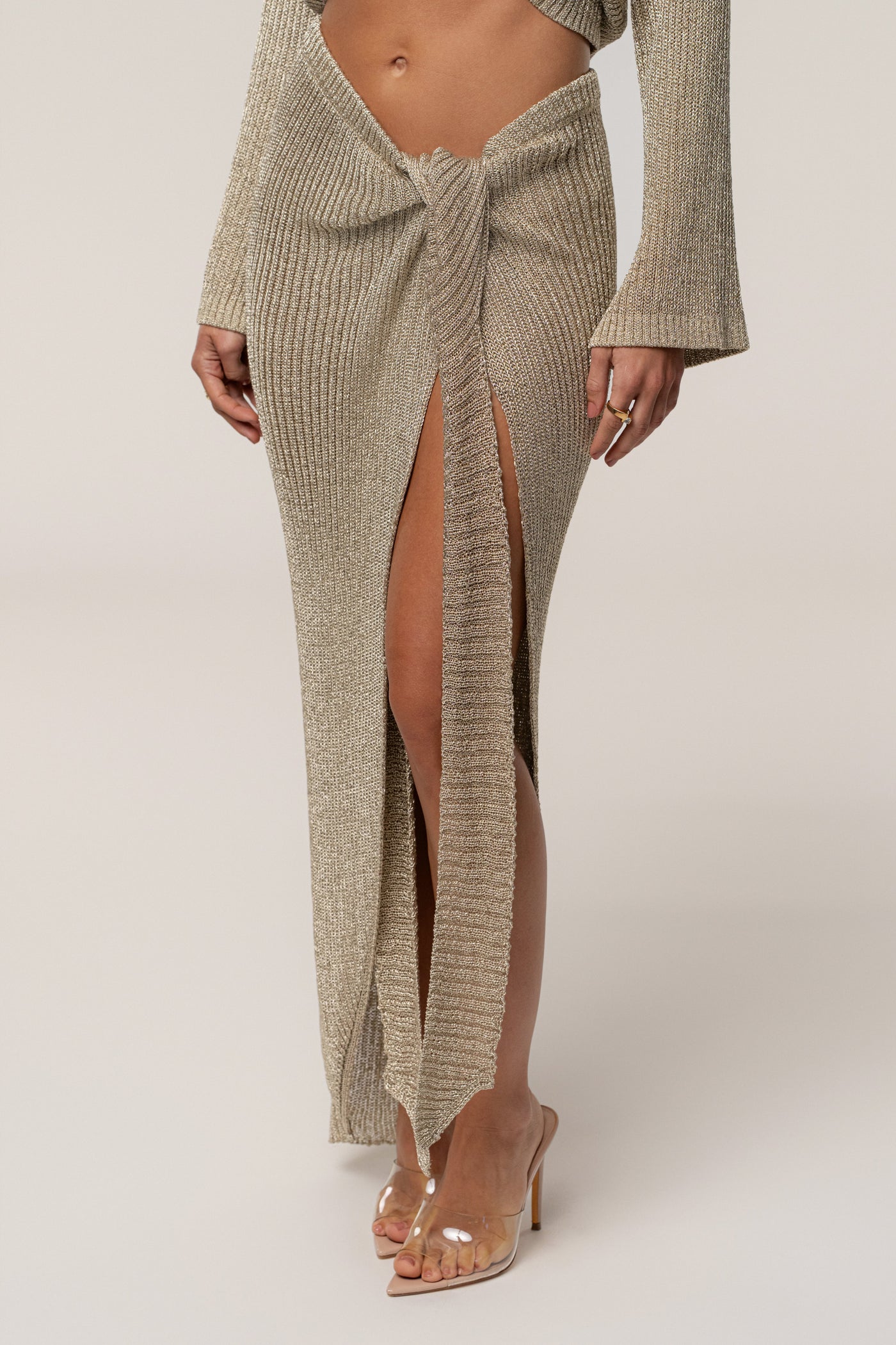 Gold Sunlit Metallic Sarong - VELIA