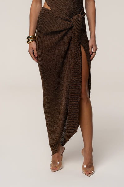 Bronze Sunlit Metallic Sarong - VELIA