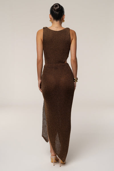 Bronze Sunlit Metallic Sarong - VELIA