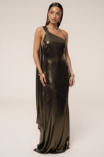 Gold Night Of Elegance Maxi Gown - VELIA
