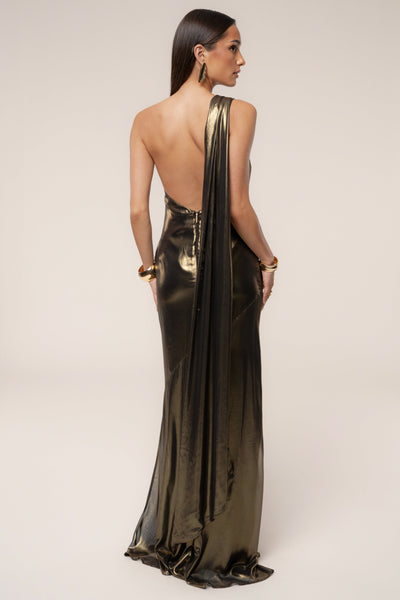 Gold Night Of Elegance Maxi Gown - VELIA