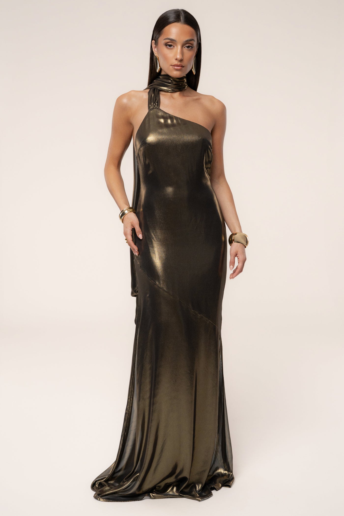 Gold Night Of Elegance Maxi Gown - VELIA