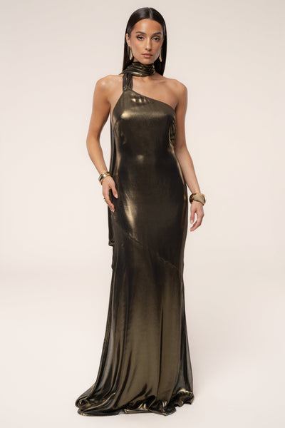 Gold Night Of Elegance Maxi Gown - VELIA