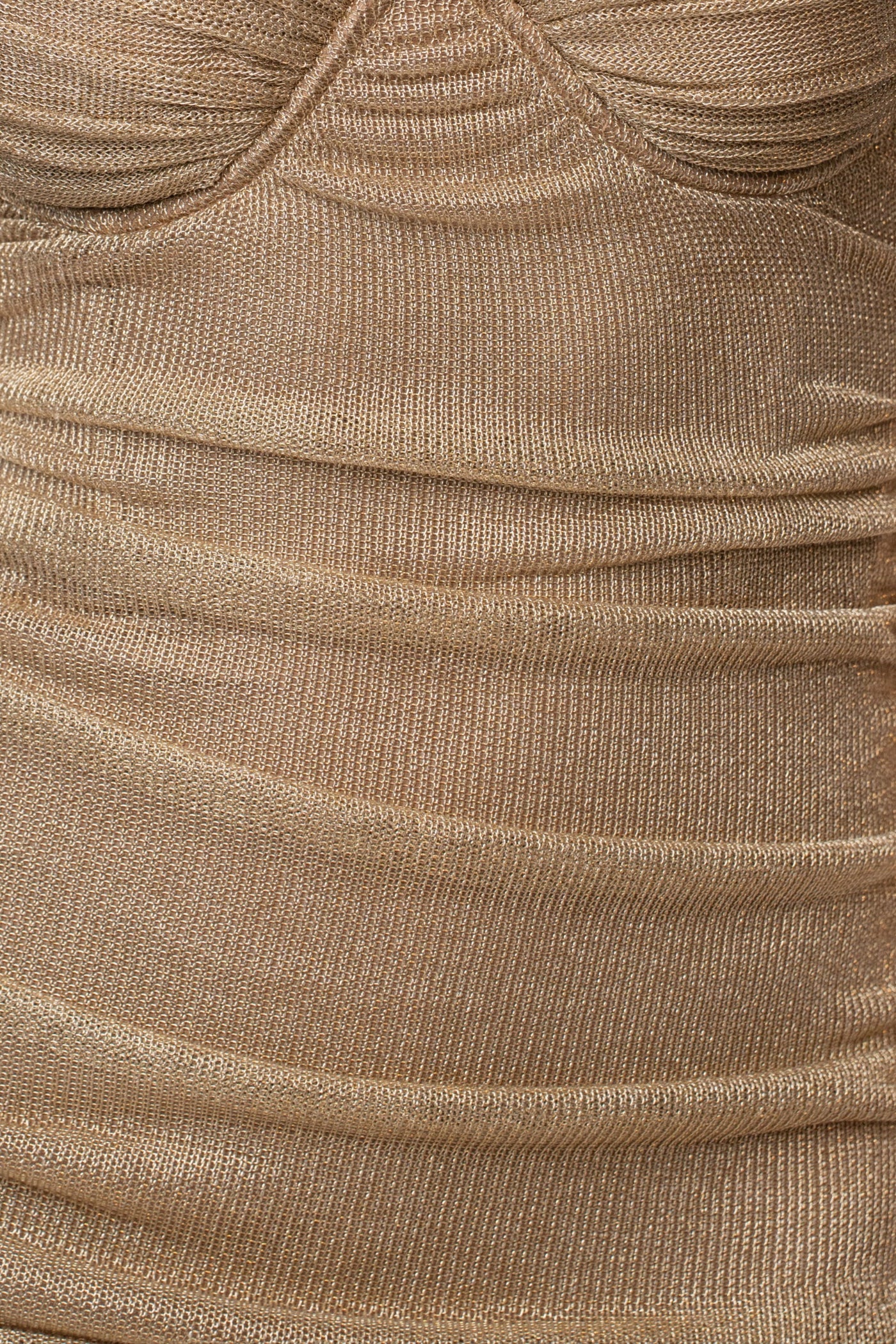 Gold Ruched Metallic Maxi Dress - VELIA