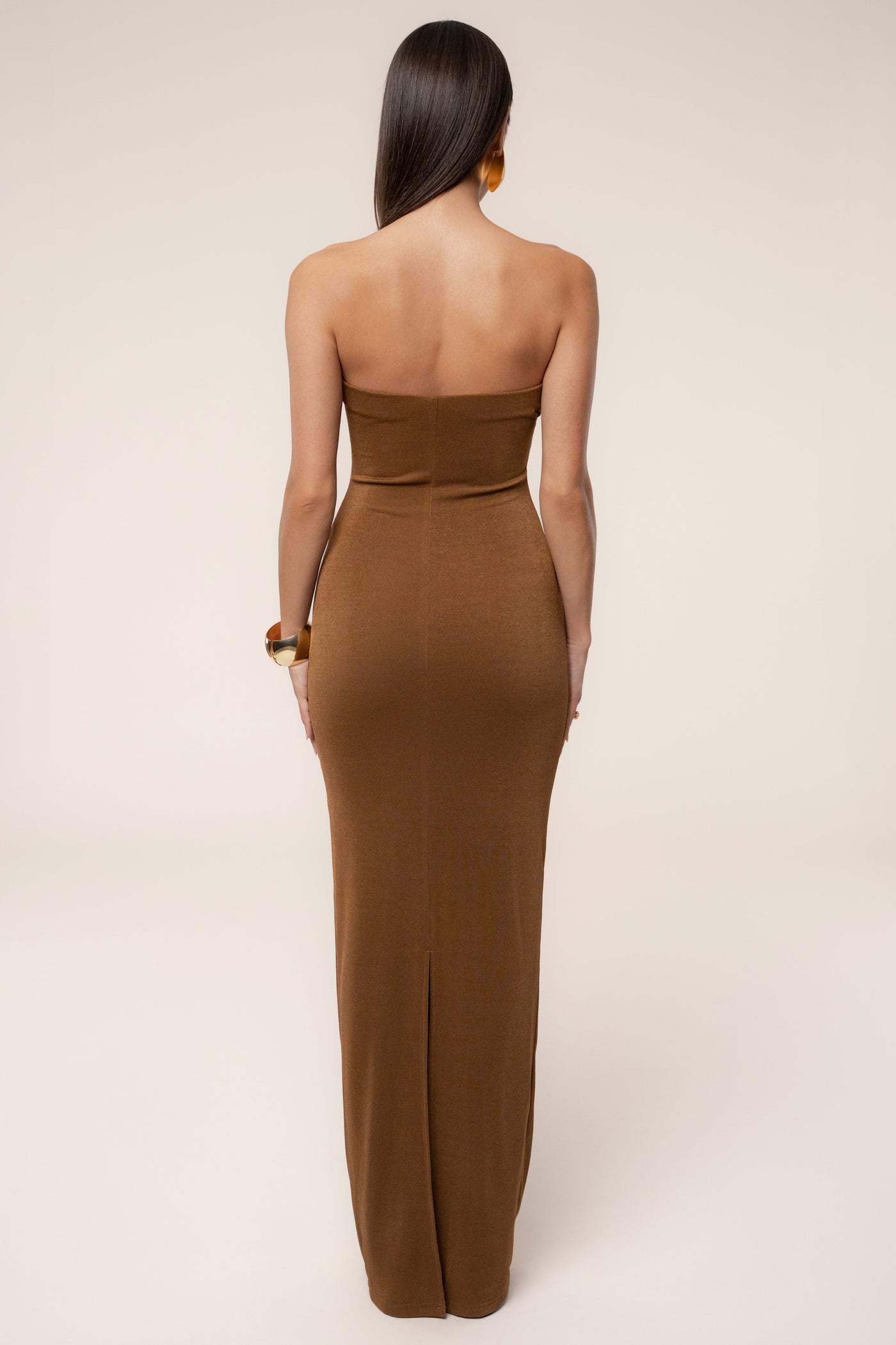 Bronze Celestial Drift Maxi Dress - VELIA