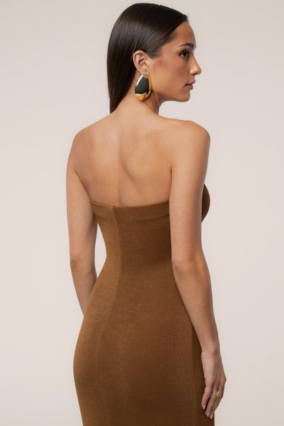 Bronze Celestial Drift Maxi Dress - VELIA