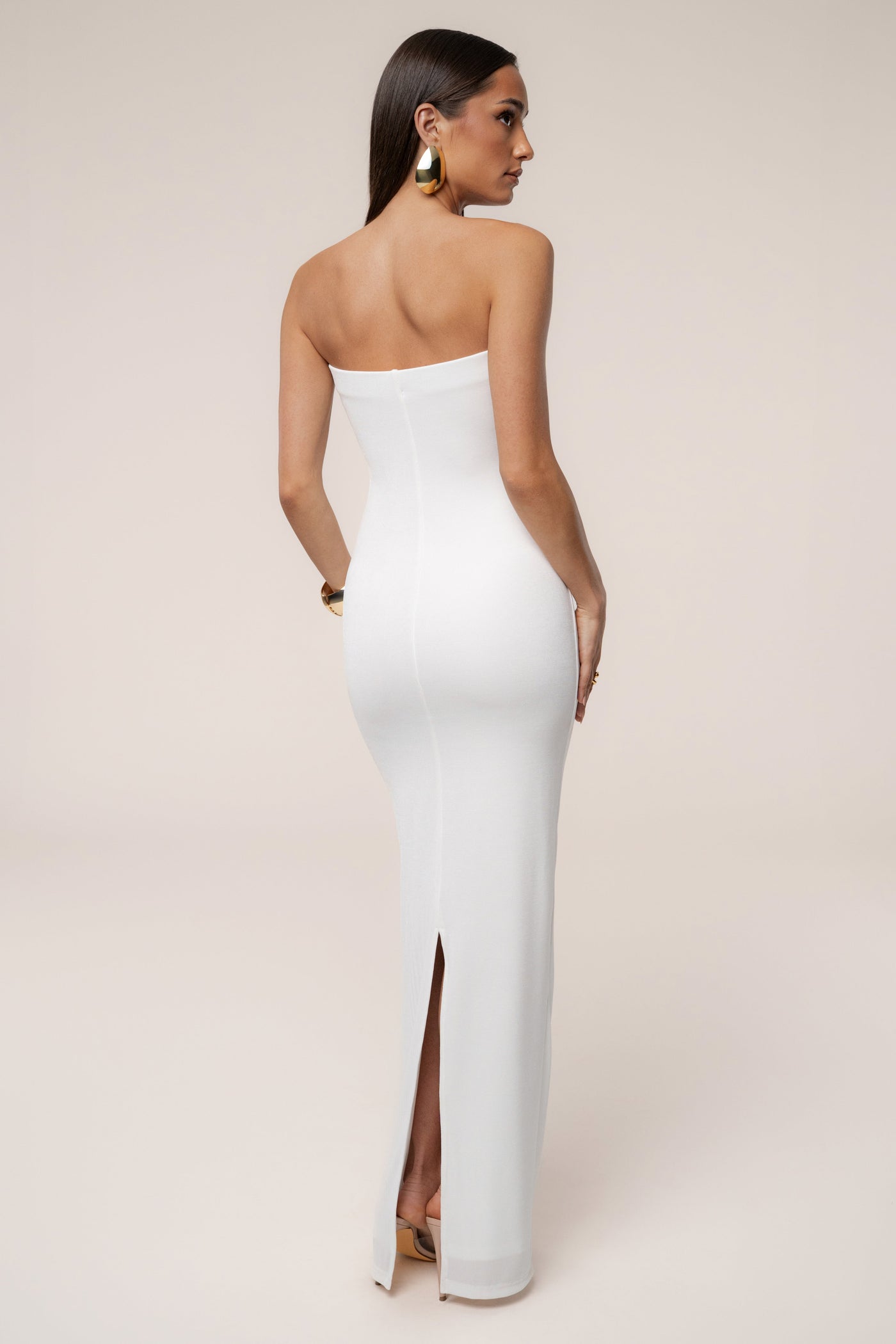 White Celestial Drift Maxi Dress - VELIA