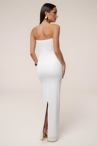 White Celestial Drift Maxi Dress - VELIA