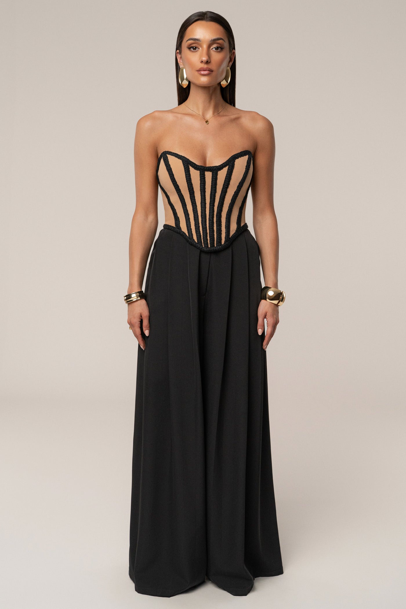 Black Cassis Braided Corset - VELIA