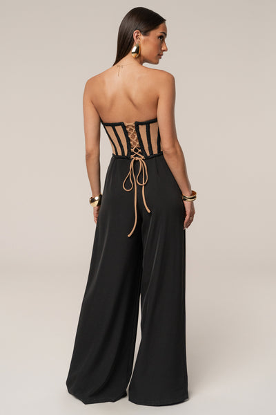 Black Cassis Braided Corset - VELIA