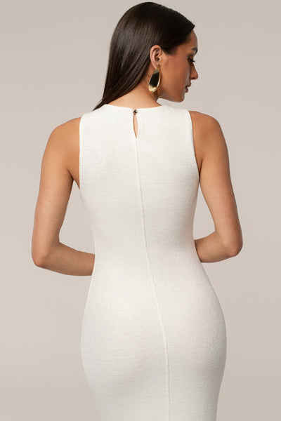 Ivory Alessia Knit Maxi Dress - VELIA