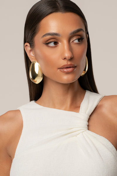 Ivory Alessia Knit Maxi Dress - VELIA