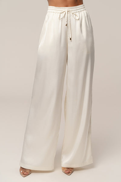 Ivory Sunny Day Drawstring Pants - VELIA