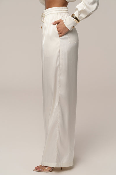 Ivory Sunny Day Drawstring Pants - VELIA