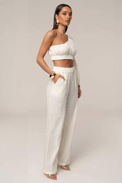 Ivory Coastal Tide Pant Set - VELIA