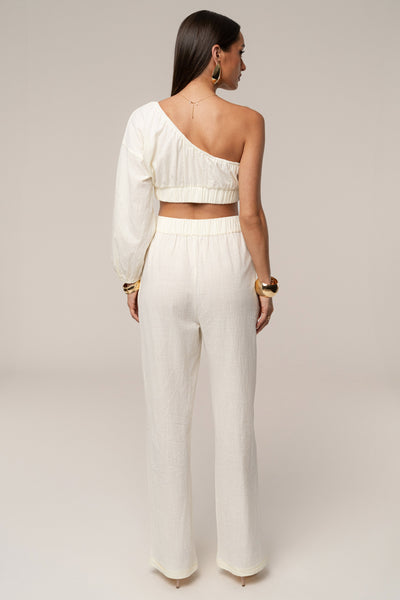 Ivory Coastal Tide Pant Set - VELIA