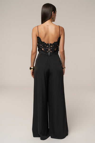 Black Anahi Embroidered Top - VELIA