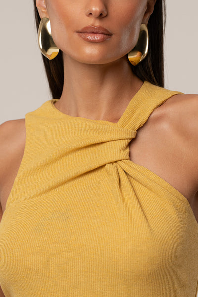 Yellow Alessia Knit Maxi Dress - VELIA