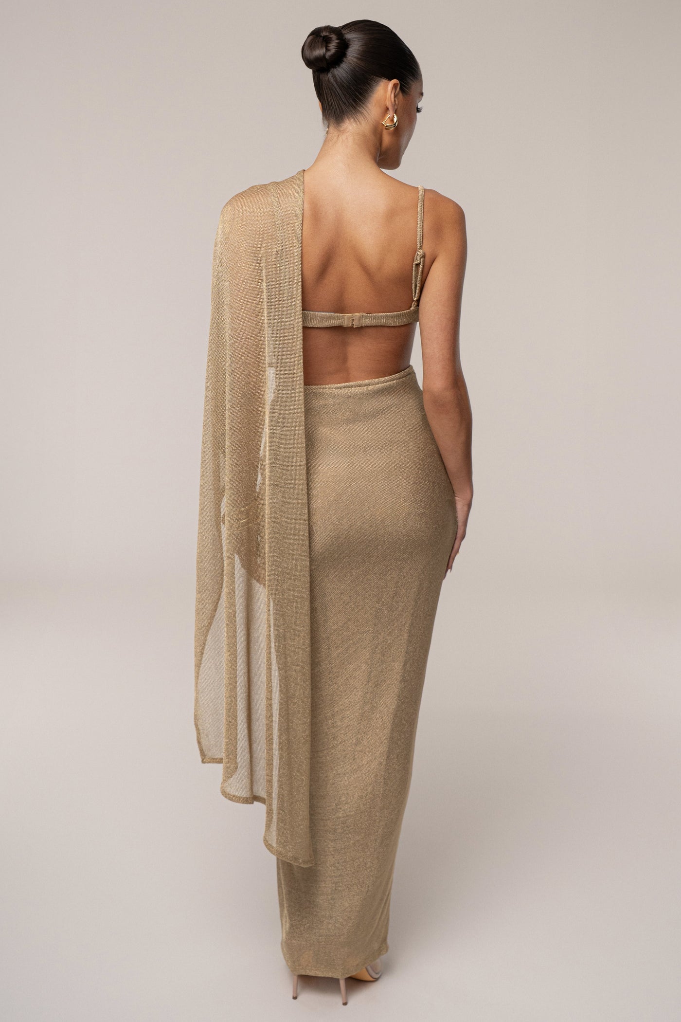 Gold Nocturne Draped Top - VELIA